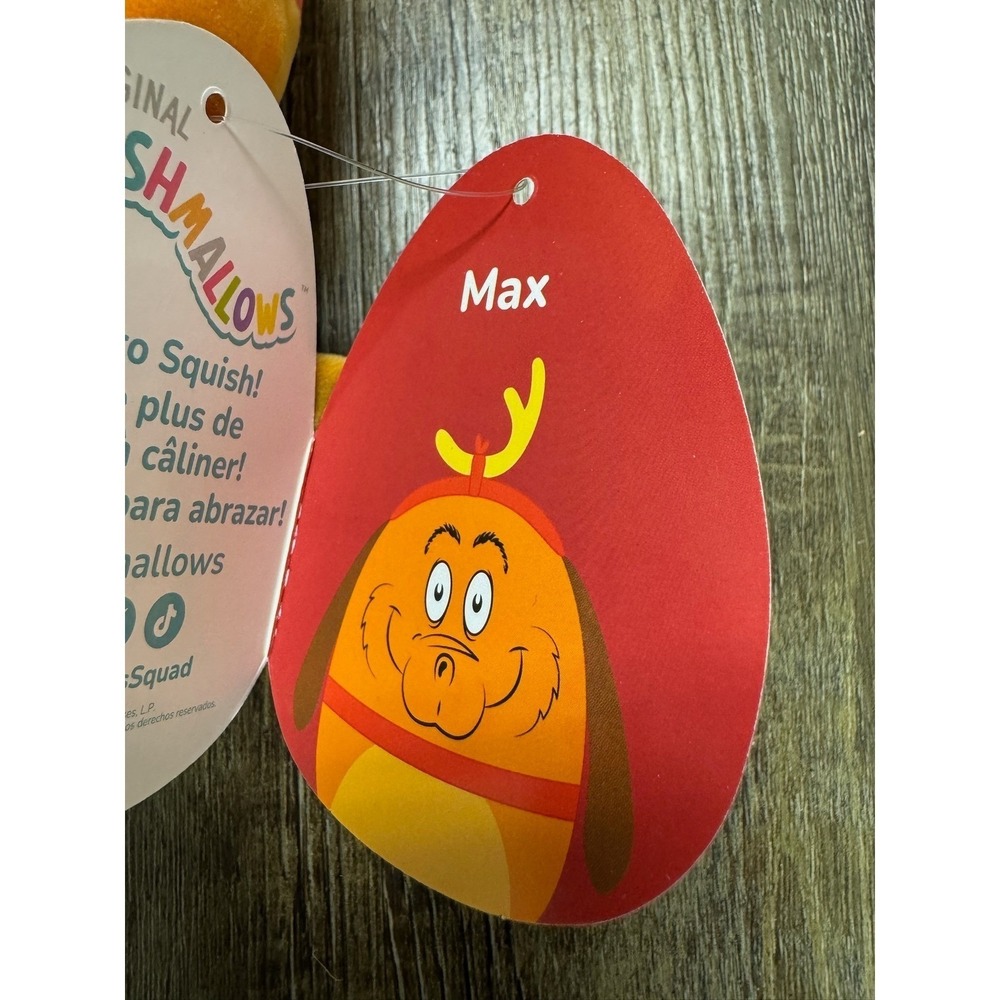 Squishmallows Max the Dog Dr Seuss The Grinch Christmas Plush 2023 NWT Jazwares - Picture 3 of 8